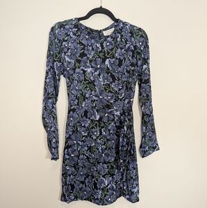 & Other Stories Long Sleev Mini Dress in Floral sz US 4